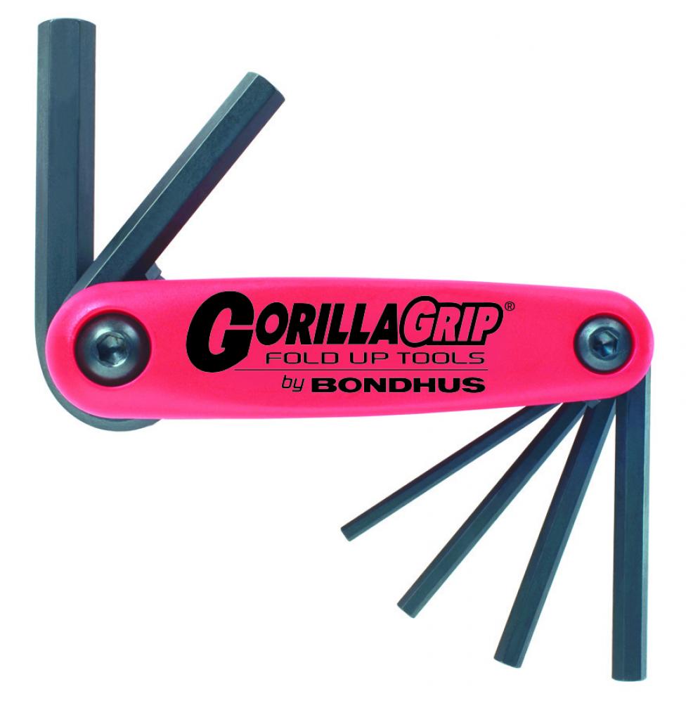 Set 6 Hex GorillaGrip Fold-up Tools 3-10mm