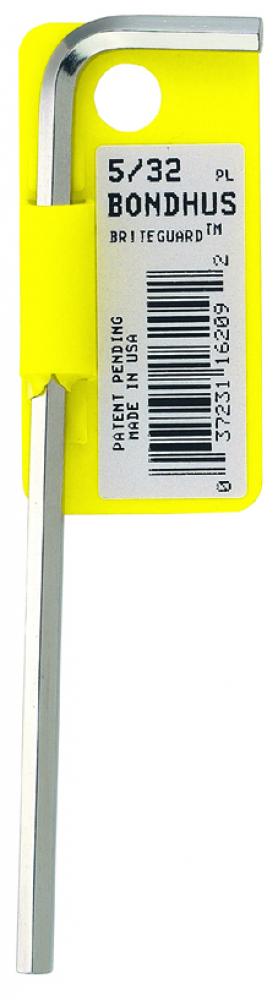 5/32&#34; BriteGuard Plated Hex L-wrench - Long - Tagged/Barcoded