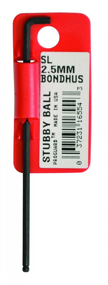 2.5mm Stubby Ball End L-wrench - Tagged & Barcoded