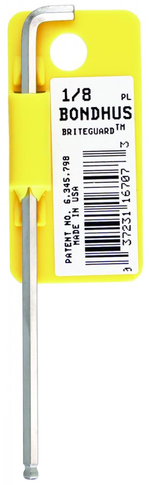 1/8&#34; BriteGuard PL Stubby Ball End L-wrench - Tagged/Barcoded