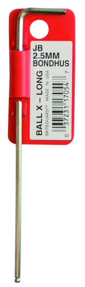 2.5mm BriteGuard Plated Ball End L-wrench   Tagged & Barcoded