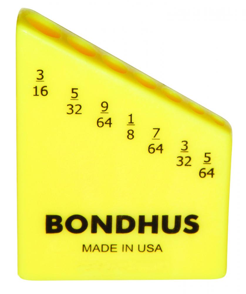 Bondhex Case Holds 7 L-Wrenches 5/64-3/16&#34;