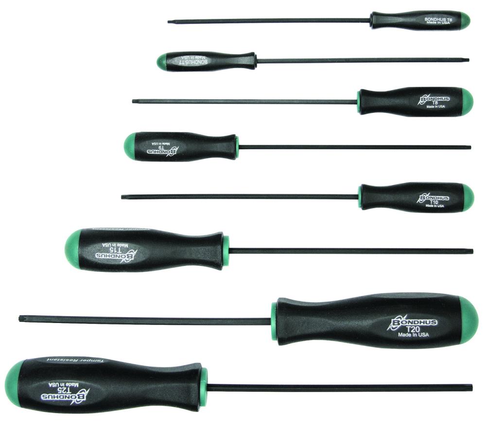 Set 8 Tamper Resistant TorxÂ® Tip Screwdrivers TR6-TR25