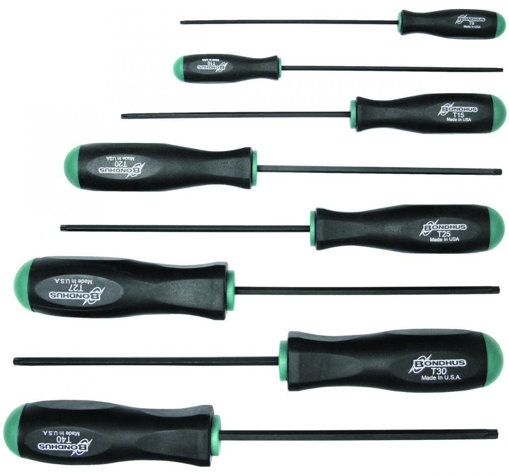 Set 8 Tamper Resistant TorxÂ® Tip Screwdrivers TR9-TR40