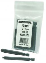 Bondhus 10899 - Set 9 Ball End Power Bits 2-12mm