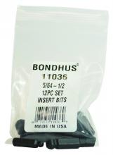 Bondhus 11036 - Set 12 Ball End Insert Bits 5/64-1/2"