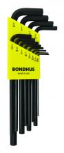 Bondhus 12136 - Set 12 Hex L-wrenches .050-5/16" - Long