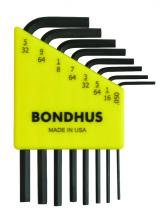 Bondhus 12232 - Set 8 Hex L-wrenches .050-5/32" - Short