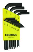 Bondhus 12236 - Set 12 Hex L-wrenches .050-5/16" - Short
