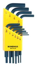 Bondhus 12238 - Set 10 Hex L-wrenches 1/16-1/4" - Short