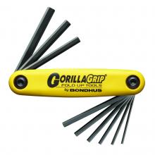 Bondhus 12589 - Set 9 Hex GorillaGrip Fold-up Tools 5/64-1/4"