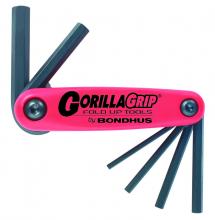 Bondhus 12595 - Set 6 Hex GorillaGrip Fold-up Tools 3-10mm