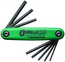 Bondhus 12638 - Set 8 Tamper Resistant Tip GorillaGrip Fold-up Tools TR9-TR40
