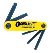 Bondhus 12894 - Set 5 Ball End GorillaGrip Fold-up Tools 3/16-3/8"