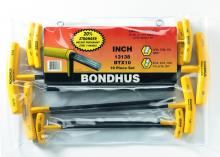 Bondhus 13138 - Set 10 Ball End & Hex Graduated Length T-Handles 3/32-3/8