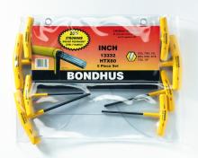 Bondhus 13332 - Set 8 Graduated Length Hex T-Handles 3/32-1/4"