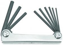 Bondhus 14589 - Set 9 Hex Metal Handle Fold-up Tools 5/64-1/4"