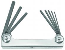 Bondhus 14590 - Set 8 Hex Metal Handle Fold-up Tools .050-5/32"