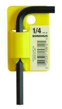 Bondhus 15812 - 1/4" Hex L-wrench - Short - Tagged & Barcoded