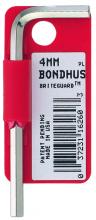 Bondhus 16260 - 4.0mm BriteGuard Plated Hex L-wrench - Short - Tagged/Barcoded