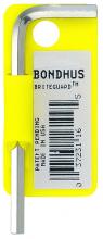 Bondhus 16219 - 3/4"   BriteGuard Plated Hex L-wrench - Short - Tagged/Barcoded
