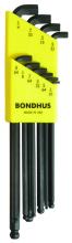 Bondhus 16538 - Set 10 Stubby Ball End L-wrenches 1/16-1/4"
