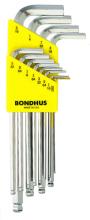 Bondhus 16936 - Set 12 BriteGuard Plated Ball End L-wrenches .050-5/16" Long