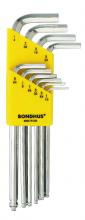 Bondhus 16938 - Set 10 BriteGuard Plated Ball End L-wrenches 1/16-1/4" Long