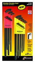 Bondhus 27098 - SET 22 STUBBY DOUBLE BALL END L-WRENCHES IN/MM XL DOUBLE PACK - 67037 (.050-3/8") + 67099 (1.5-1