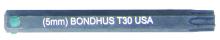 Bondhus 32030 - T30 ProHold TorxÂ® Bit 2" 5mm stock size