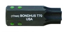 Bondhus 32070 - T70 ProHold TorxÂ® Bit 2" 17mm stock size