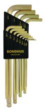 Bondhus 37936 - Set 12 GoldGuard Plated Ball End L-wrenches .050-5/16"