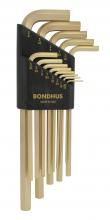 Bondhus 38137 - Set 13 GoldGuard Plated Hex L-wrenches .050-3/8" - Long