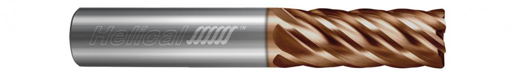 HEV-R-60750-R.030 End Mills for Stainless & High Temp - 6 Flute - Corner Radius - Variable Pitch