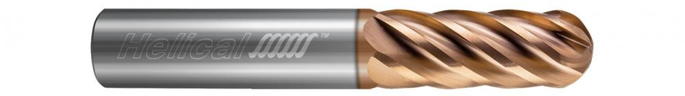 HEV-S-60250-BN End Mills for Stainless & High Temp - 6 Flute - Ball - Variable Pitch