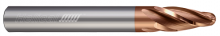 Helical Solutions 87979 - HMAF-FE-40375-04-OVL End Mill for Steel - Finishers - Oval