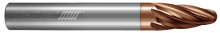 Helical Solutions 87983 - HMAF-FE-60375-04-OVL End Mill for Steel - Finishers - Oval