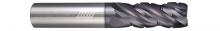Helical Solutions 82500 - HSVR-C-A-40125-R.010 End Mills for Steels - 4 Flute - Corner Radius - Chipbreaker Rougher - Variable