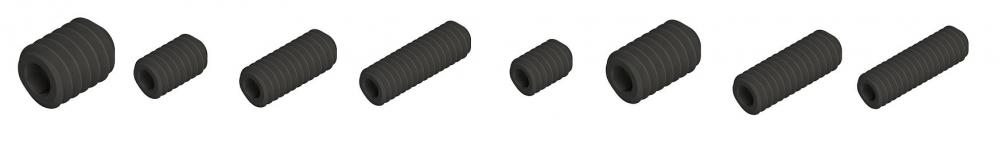 SET SCREW 8-32 X 3/16 CUP POINT; BLK ALLOY