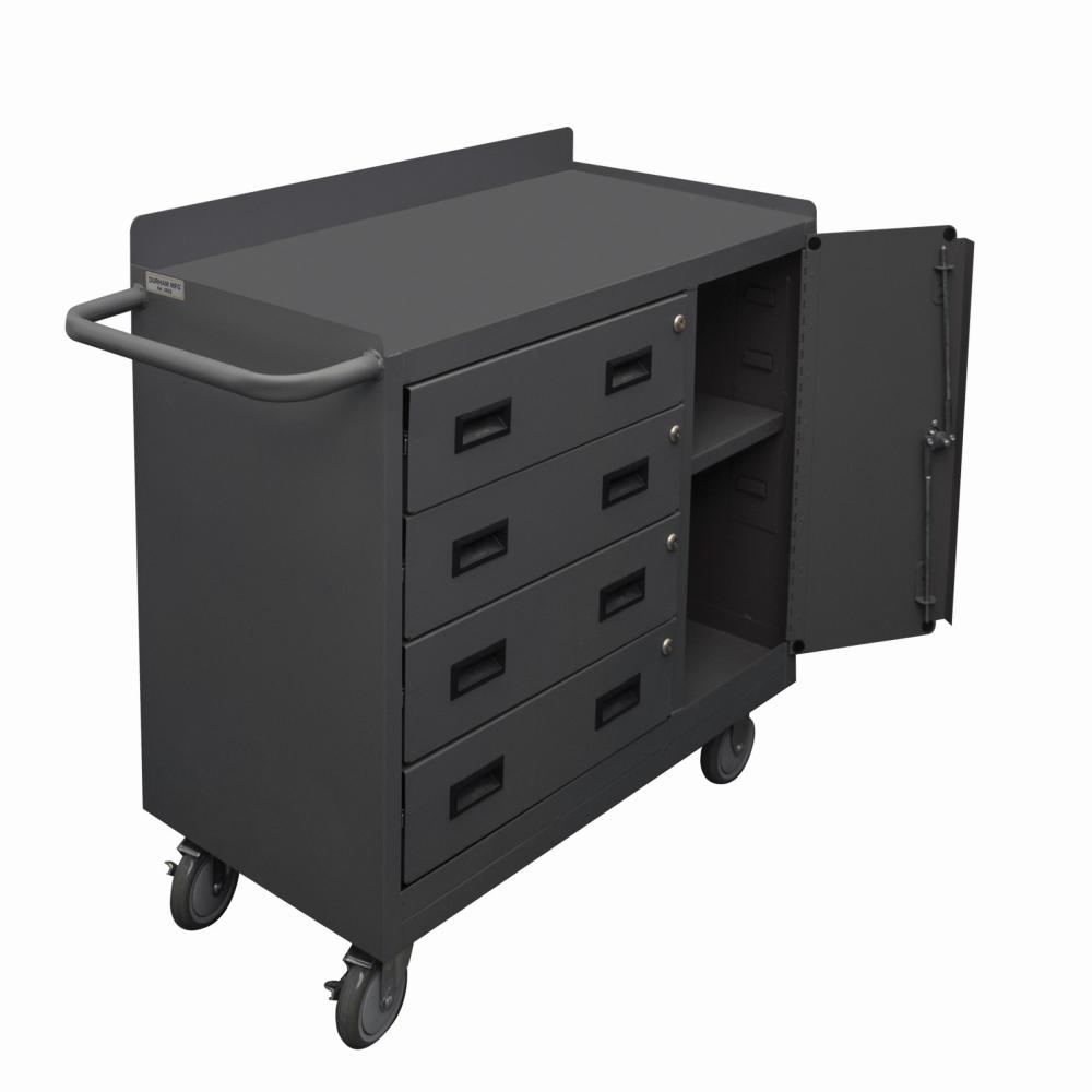 Mobile Bench Cabinet, Hard Board Top