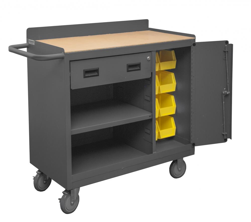 Mobile Bench Cabinet, Adjustable Shelf