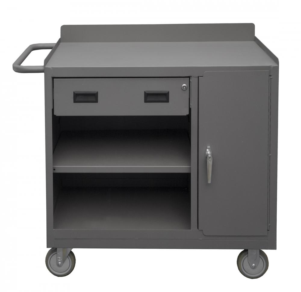 Mobile Bench Cabinet, Hard Board Top