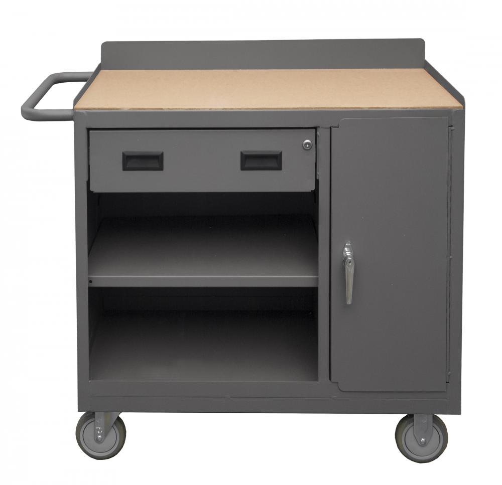Mobile Bench Cabinet, Adjustable Shelf