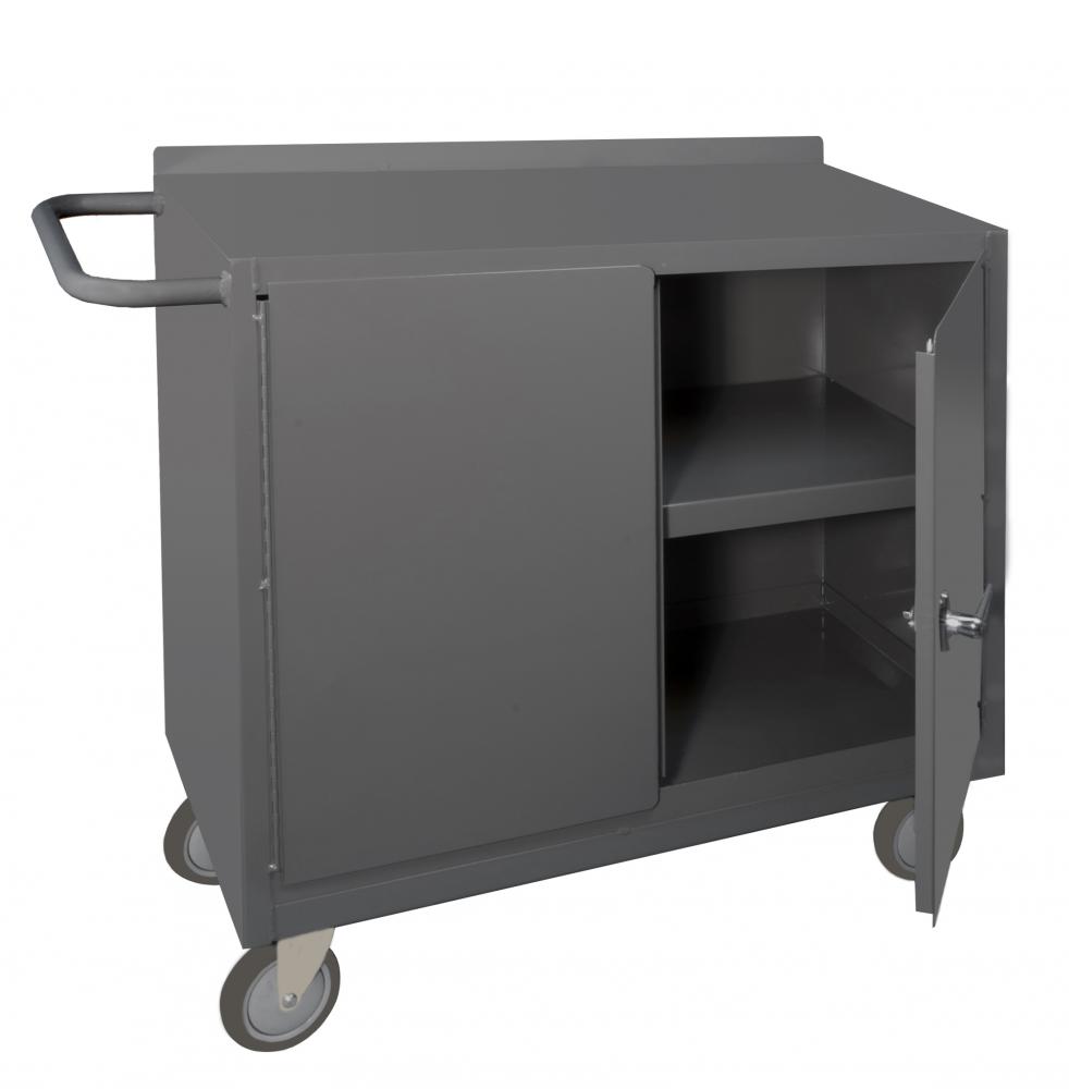 Mobile Bench Cabinet, 1 Shelf, 4 Drawers