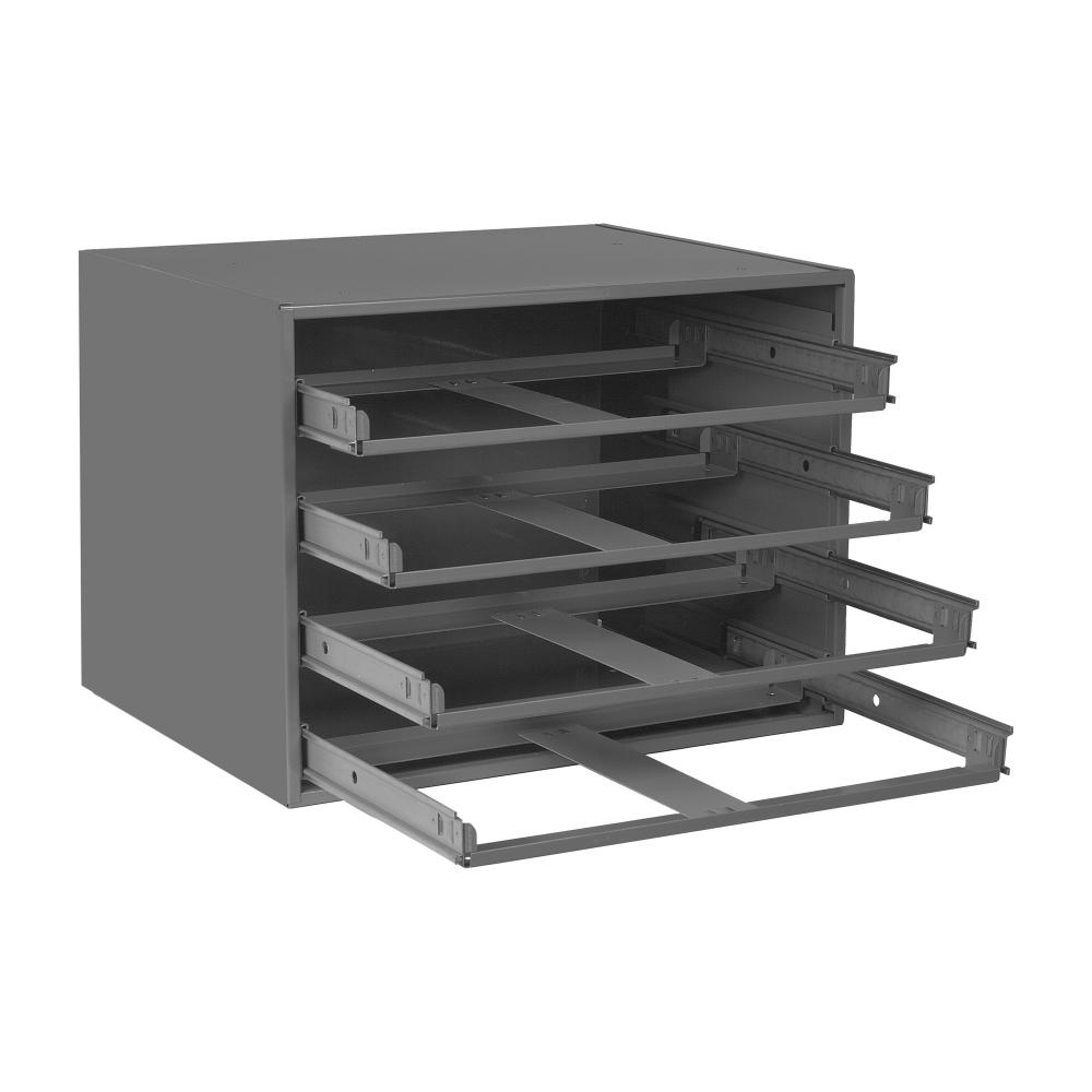 Large Bearing Slide Rack, 4 Compartments