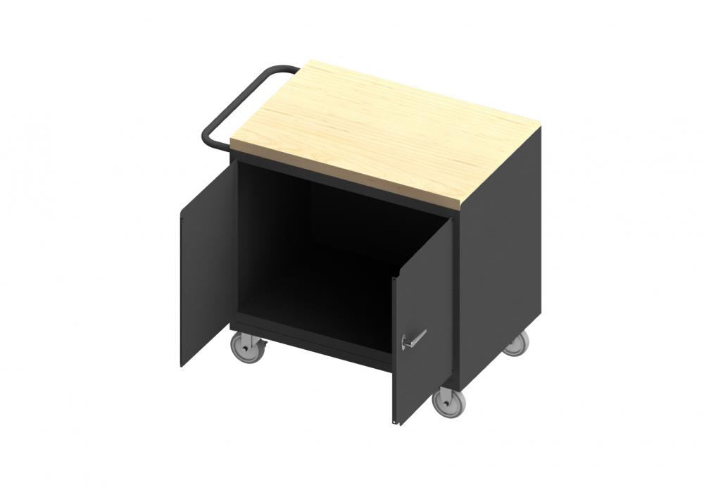 Mobile Bench Cabinet, Hard Board, 2 Door