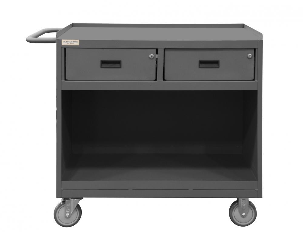 Mobile Bench Cabinet, Hard Board Top