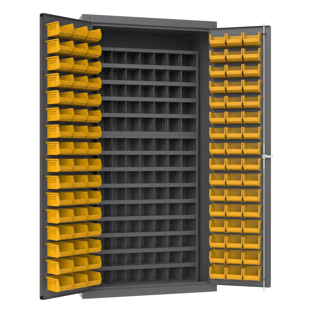 Cabinet, 96 Yellow Bins, 112 Steel Bins