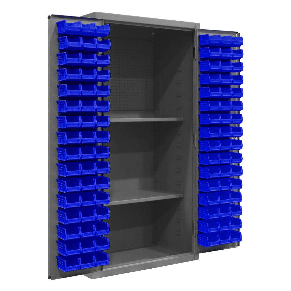 Pegboard Cabinet, 2 Shelves, 96 Bins