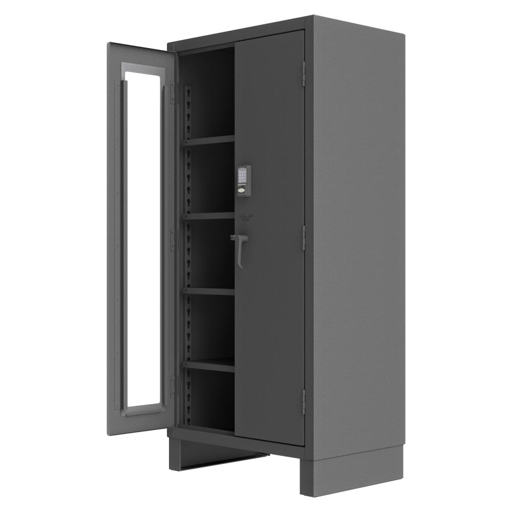 Cabinet, 4 Shelves, Gray